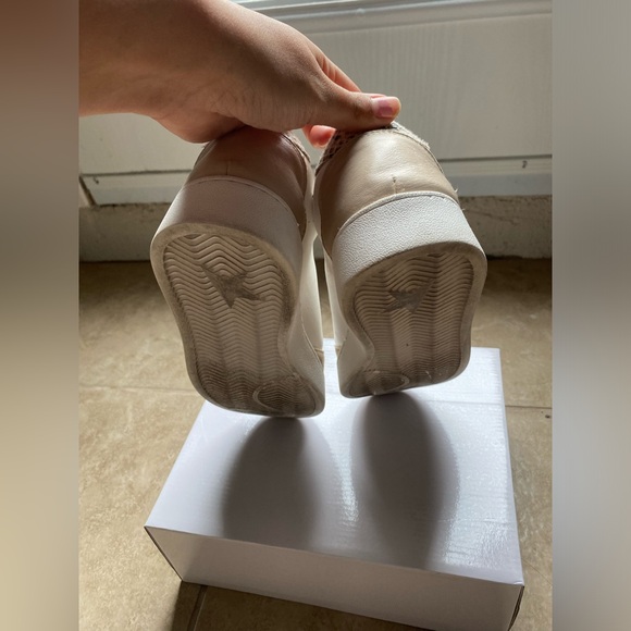 OASIS SOCIETY CALIFORNIA WHITE AND BEIGE SNEAKERS WITH SILVER STAR - Picture 4 of 7